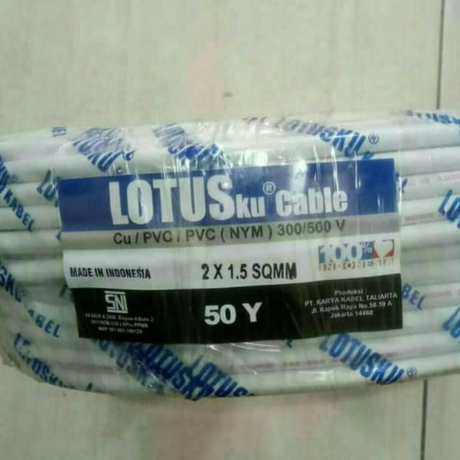 Kabel Listrik Nym 2X1,5 Sni Tembaga Murni