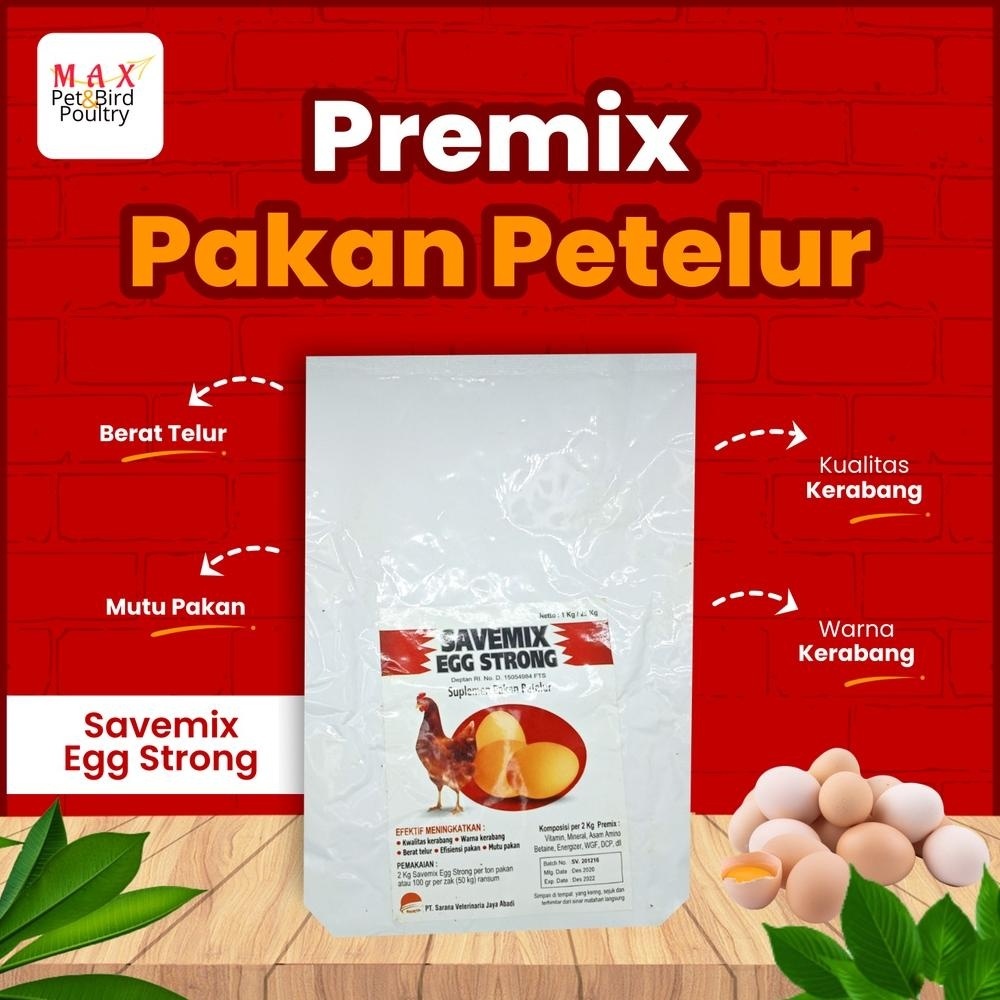 New Premix Pakan AYAM PETELUR Egg Strong 1 Kg - premix ayam petelur - campuran pakan ayam - vitamin 