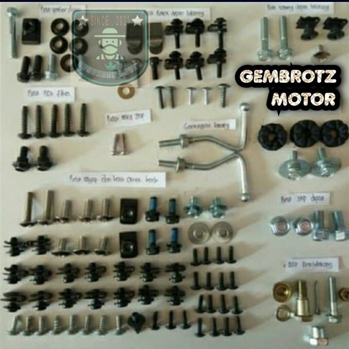 Baut Full Set Cover Body Honda Supra X 125 Thn 2006 Kebawah