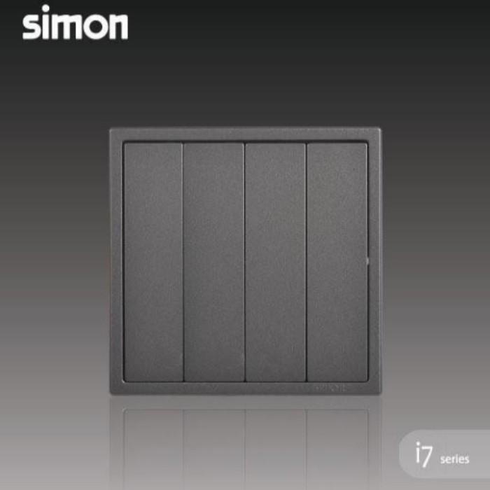 SAKLAR 4 GANG / SAKLAR ISI 4 SIMON I7 701041- GREY