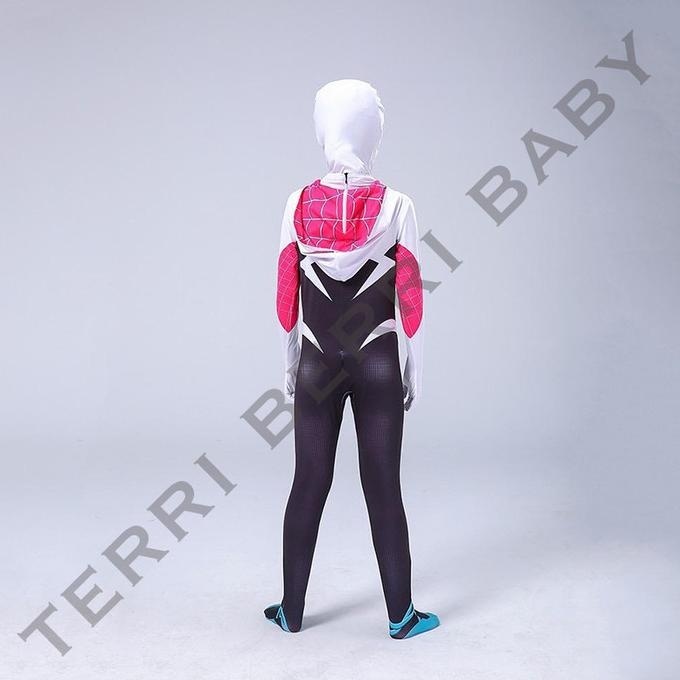 READY STOCK KOSTUM COSPLAY GWEN STACY COSPLAY SUPERHERO ANAK 