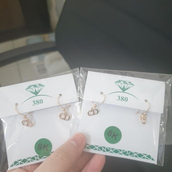 TERBARU ANTING AGOGO GANTUNG EMAS ASLI POLOS FASHION 375 8K CD MURAH 