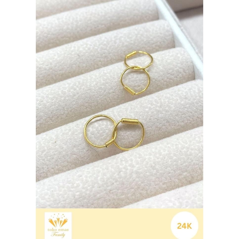 BIG SALE ANTING EMAS BAYI KENIP 24K 