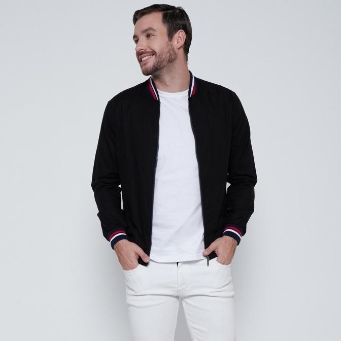 TERBARU M231 JAKET PRIA OXFORD PANJANG WARNA HITAM 1768A 