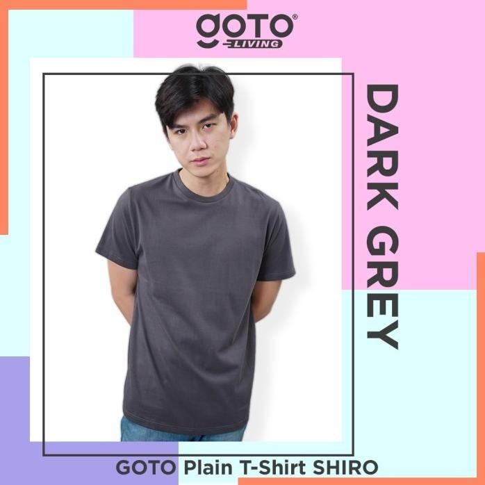 Terlaris Goto Shiro T-Shirt Baju Polos Kaos Pria Wanita Unisex Supima Cotton