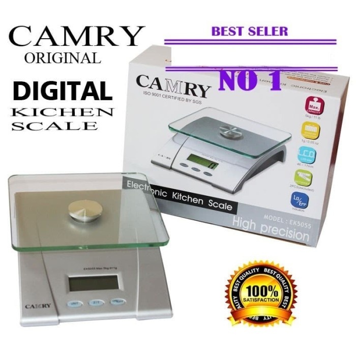 CAMRY TIMBANGAN DAPUR DIGITAL KUE KITCHEN SCALE 5KG EK5055 / EK-5055