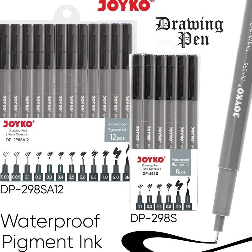 

Drawing Set Dp 298S A Gambar Waterproof Pigment Ink Bla Joyko