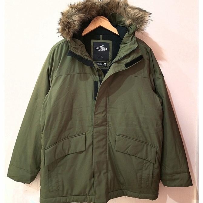 BIG SALE JAKET WINTER HOLLISTER ORIGINAL FAUX FUR LINED PARKA !!!!!