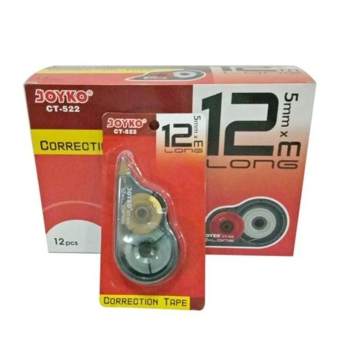 

Tipex Correction Tape Ct 522 Joyko [Lusin -12 Pcs]