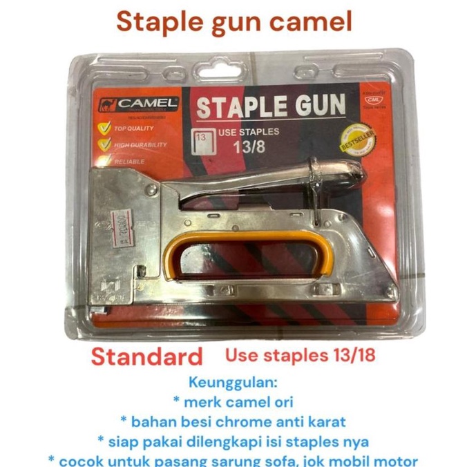 

Staples Camel Heavy Duty Staple Stapler Tembak Hekter Tacker ORI