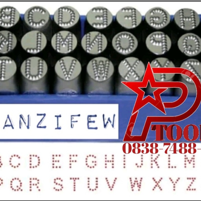 ✅Baru Huruf Ketok Bintik Size 3Mm/Mastar Huruf Ketok Model Titik A-Z Berkualitas