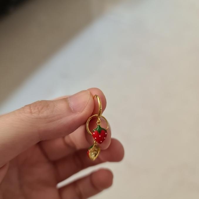 TERBARU ANTING EMAS STRAWBERRY ANAK 1/2GRAM 