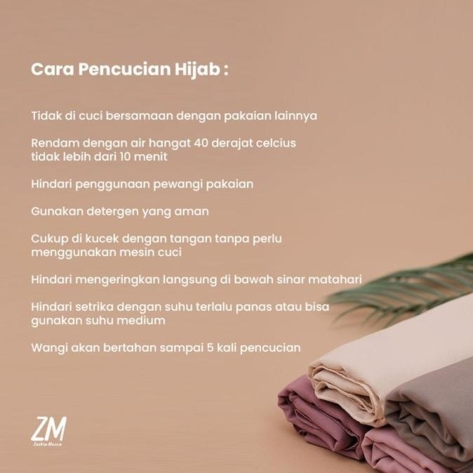 Best Seller Zm Zaskia Mecca - Sadi Choco Hijab Kerudung Segi Empat Original