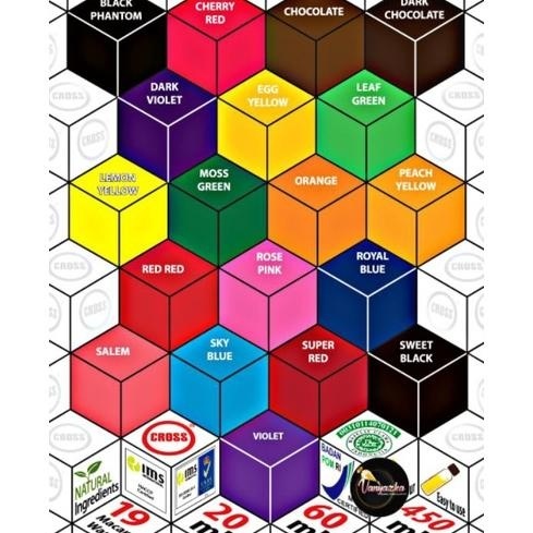

Pewarna Cross 1 Set (19 Warna) 20Ml/Pewarna Makanan Cair Halal Cross