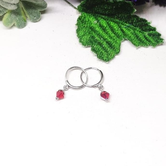 TERBARU BCAA066 ANTING ANAK BAYI BALITA KRISTAL CANDY PERAK 925 LAPIS EMAS ORI 