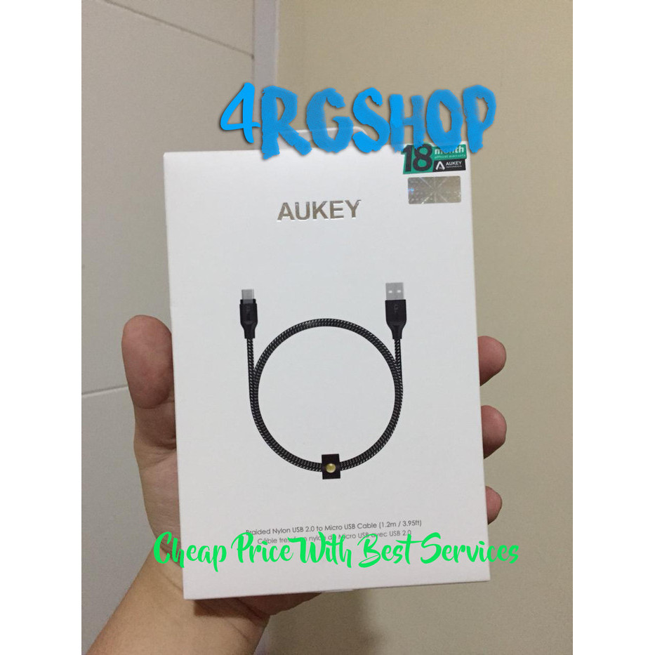 [Ori] Kabel Aukey Micro Usb With Braided Nylon Diskon