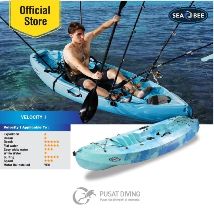 ✅Baru Perahu Kayak / Wahana Air Kayak Velocity 1  2 Merk Seabee Diskon