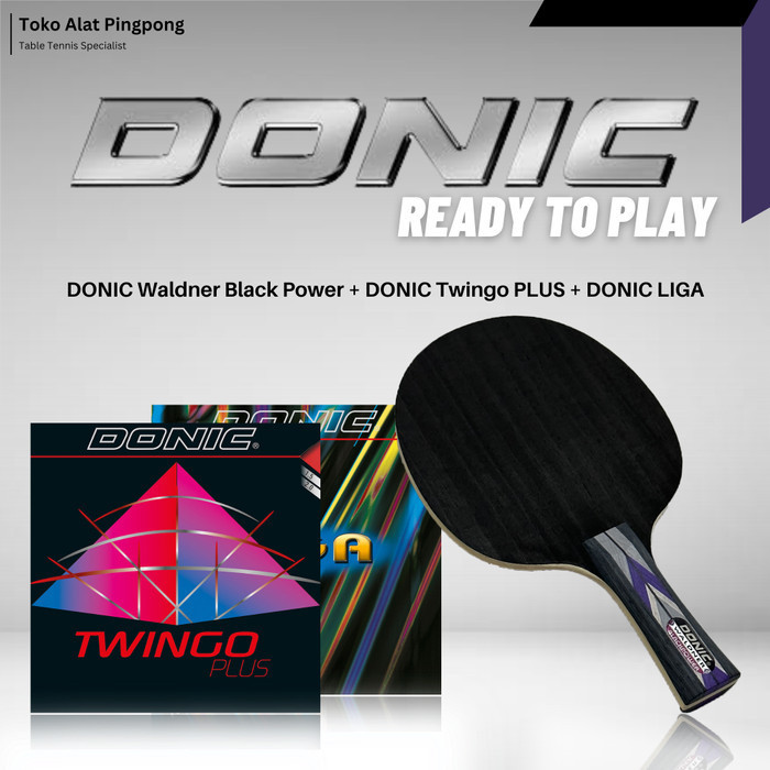 ✅Baru Paket Bet Donic Waldner Black Power Fl / Donic Twingo / Donic Liga Diskon
