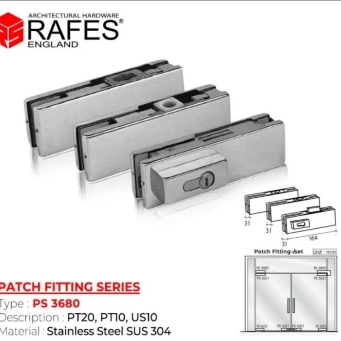 ✅Ori Patch Fitting Kaca Rafes Ps 3680 Berkualitas