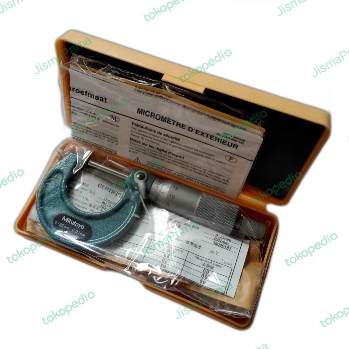 ✅Original Mitutoyo Micrometer Out Set Micrometer 0-25 Micrometer Mitutoyo 0-25 Terbatas