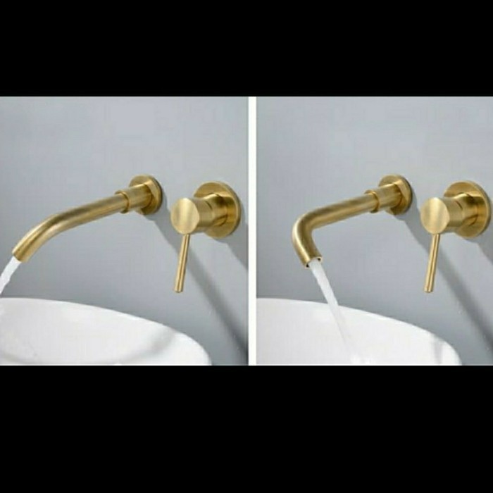 ✅Termurah Kran Wastafel Tembok Panas Dingin Gold /Kran Bathtub Gold Terbaru