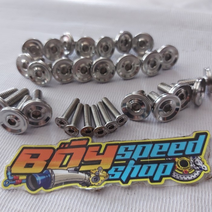 ✨New Ori Baut Body Full Set Wave 125 Stainlist Hand Made  Supra X 125  Terbaru