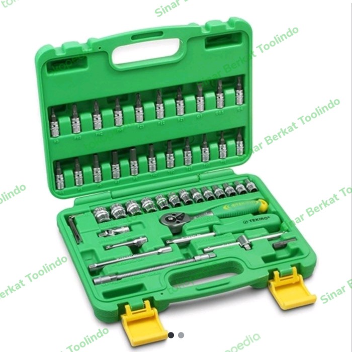 ✨New Ori Tekiro Kunci Sock Set 46 Pcs 1/4 Inch 4-14Mm Terbaru