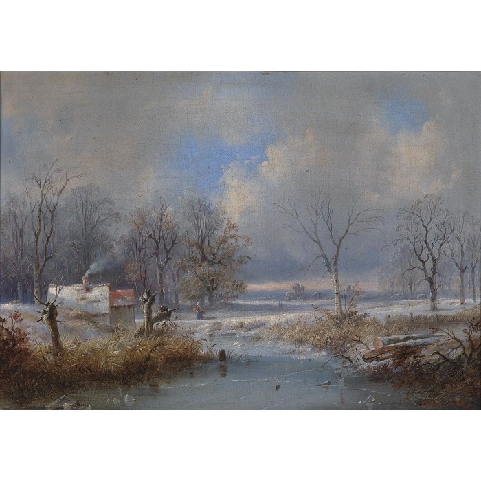 [Baru] Lukisan Raden Saleh Winterlandschaft Painting Berkualitas