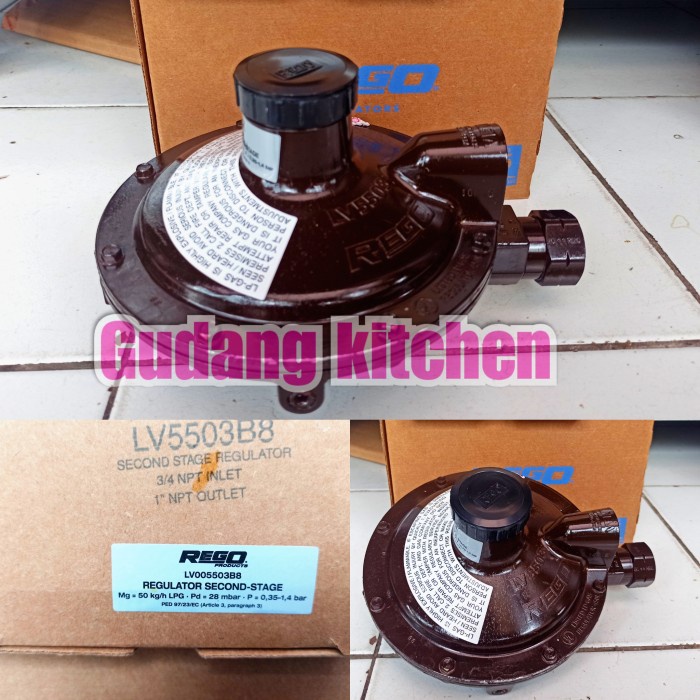 [New Ori] Regulator Rego Second Stage Tipe Lv5503B8 Kapasitas 50Kg/Jam Terbatas