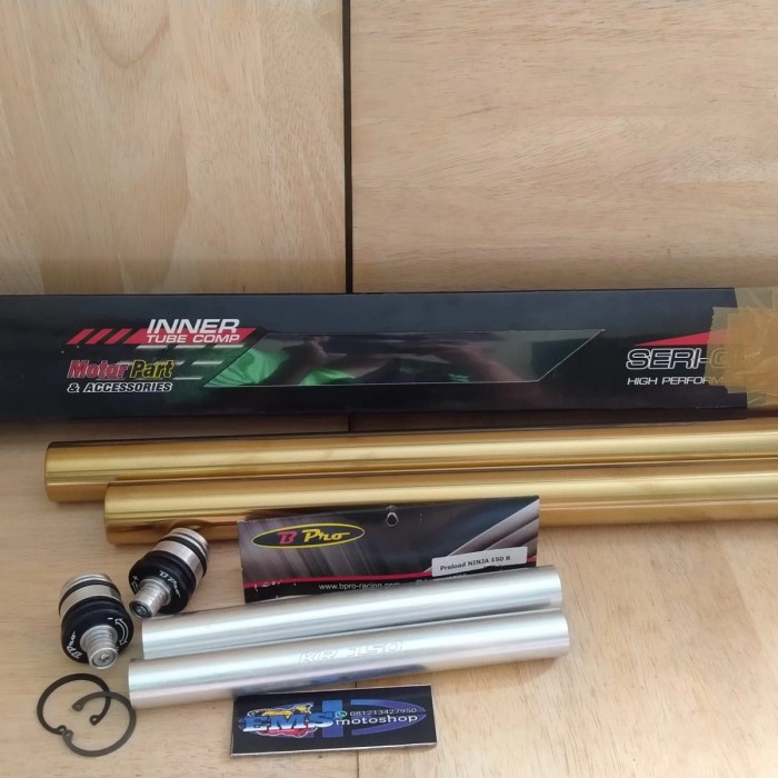 [Ori] As Shock Depan Ninja R Rr 33 Mm Gold Inner Ori Thailand  Preload Bpro Berkualitas