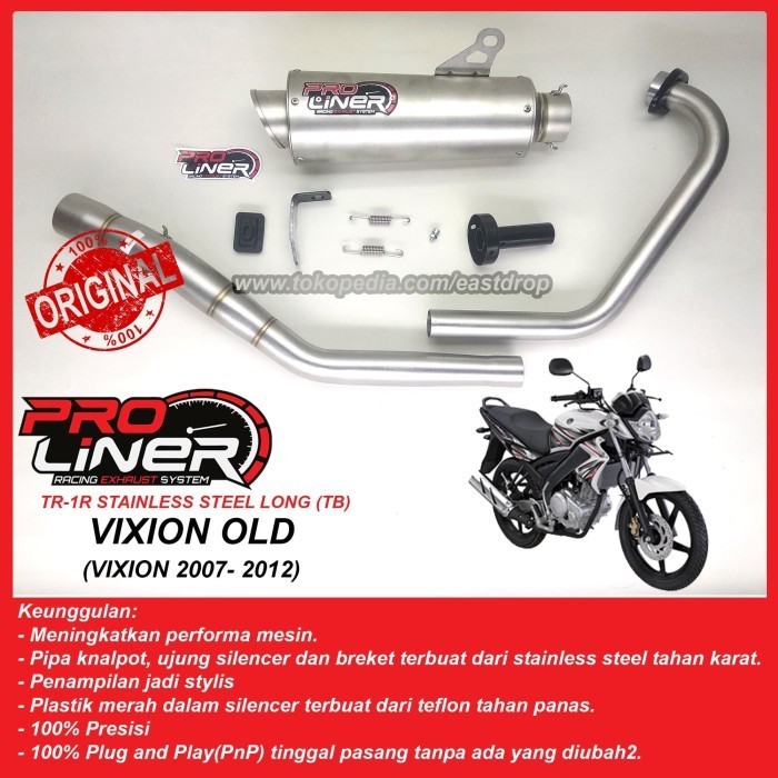 [Original] Original Proliner Tr1 R Long Vixion Old Fi V-Ixion Knalpot Pro Tr1 Ori Terbaru