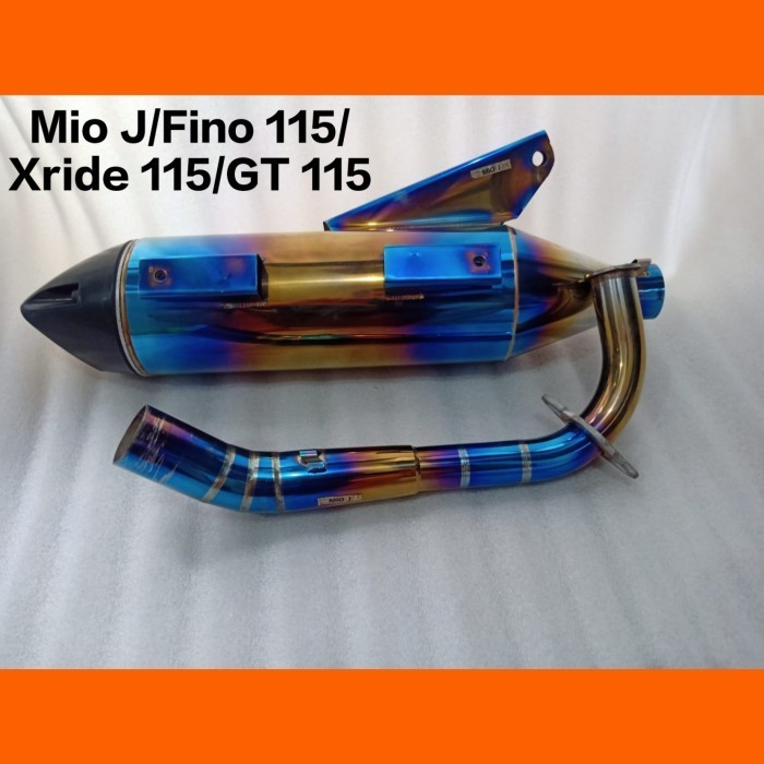 [Original] Knalpot Tsukigi Mio J Xride Mio Gt Fino 115 Daeng Full Stainless 2Tone Terbatas