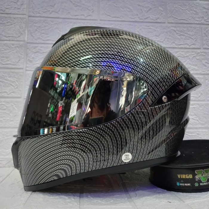 [Ori] Helm Snail Ffs2 Karbon Glossy Visor SilverSnail Helm Ffs12 Terbaru