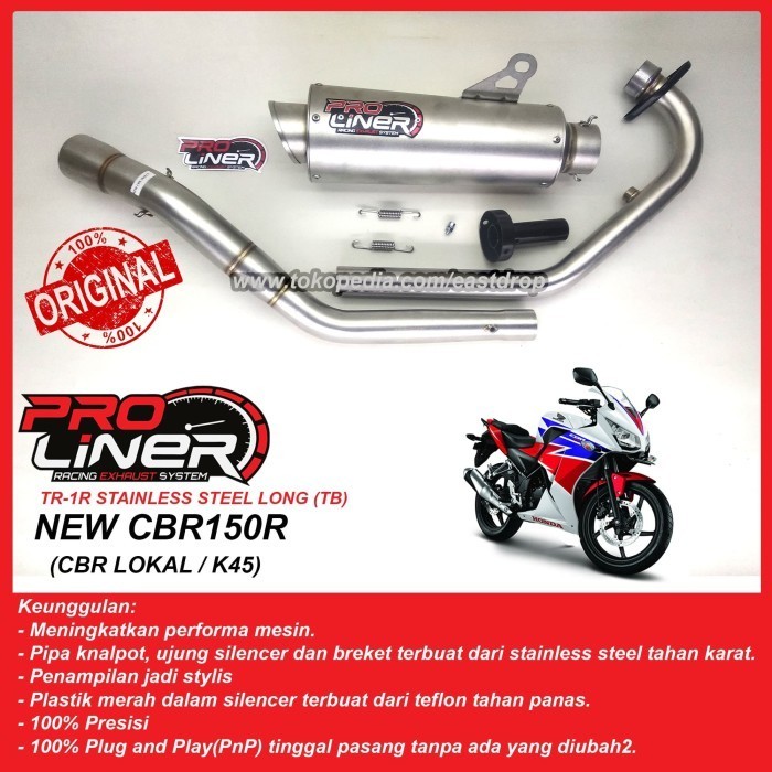 [Original] Knalpot Original Proliner Tr1R Long K45 Cbr150R 150 R Lokal Cbr 150R Limited