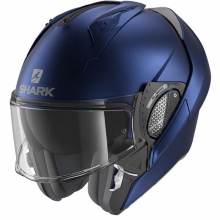 [New] Shark Evo Gt Matt Blue B06  Helm Modular  Original Shark Terbaru