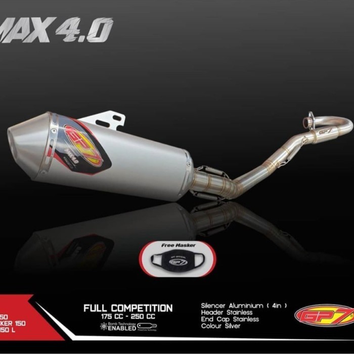 [Original] Knalpot Merek Gp7 Ori Type Max 4.0 Honda Crf150R Berkualitas