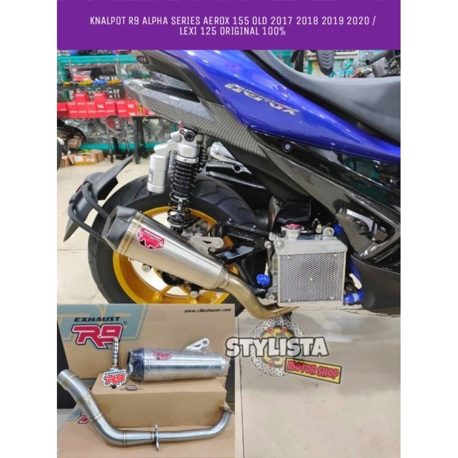 [Original] Knalpot R9 Alpha Series Aerox 155 Old Knalpot R9 Alpha Lexi 125 Terbatas