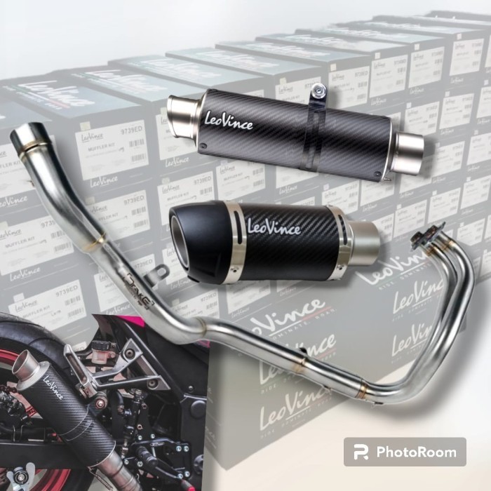 [Original] Knalpot Leovince Corsa Carbon Ninja 250 Fi Fullsystem Terbatas