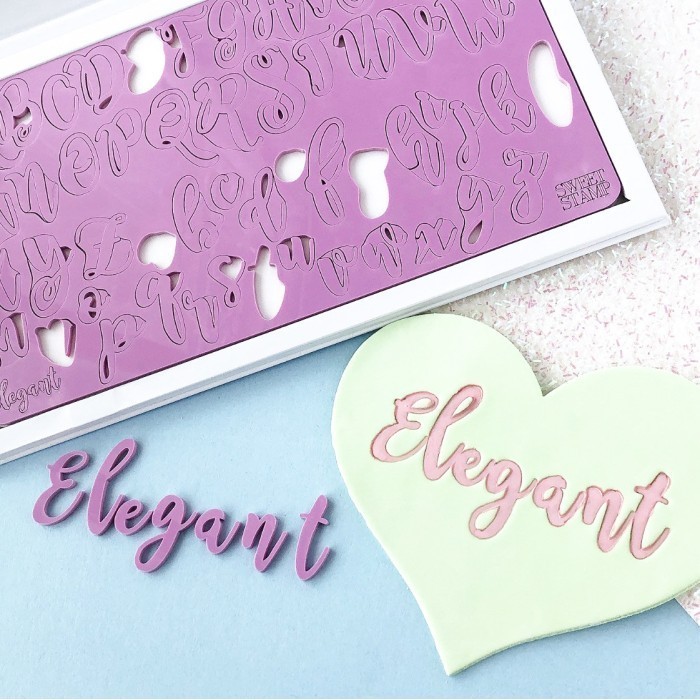 

[New Ori] Elegant Large Sweet Stamp Alphabet Stamp Cake Emboss Embosser Terbatas