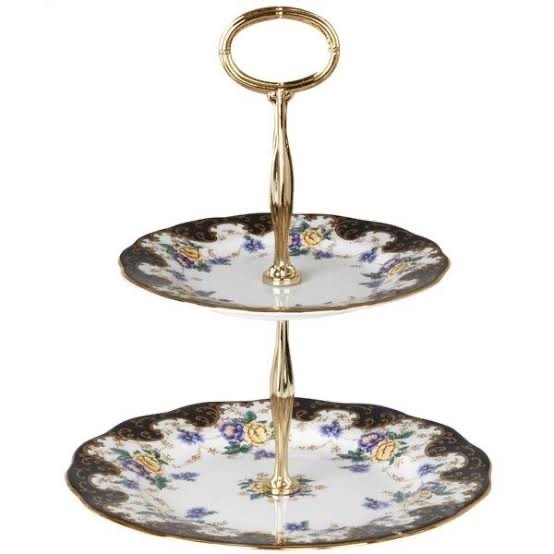 

[New Ori] 100 Years Of Royal Albert Duchess 1910 Cake Stand Two 2 Tier Doulton Diskon
