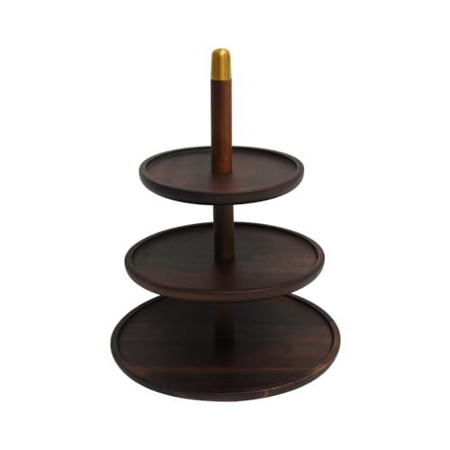 

[New Ori] Cake Stand/Rak Saji Kue Bahan Kayu 3 Tingkat Tinggi 41Cm _Cklt Tua Terbaru
