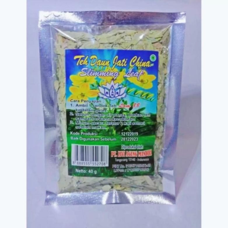 

PTR PAKET ISI 5 PCS | TEH PELUNTUR LEMAK | DAUN JATI CINA PELANGSING | TEH DAUN JATI CINA 40gr | TEH PELANGSING SLIMMING LEAF TERLARIS