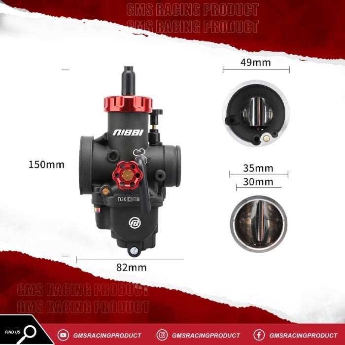 ✅Baru Karburator Pe 30 Black Nibbi Racing Terbatas