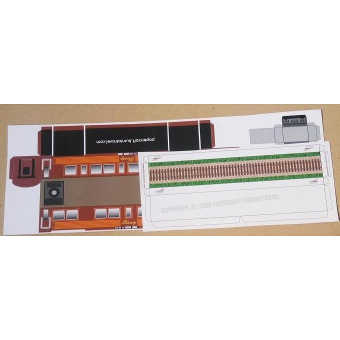 Pola Papercraft Kereta Wisata Priority