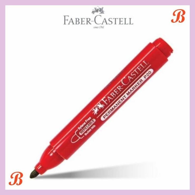 

| KG | FABER CASTELL PERMANENT MARKER REFILLABLE SPIDOL PERMANEN P20 WARNA