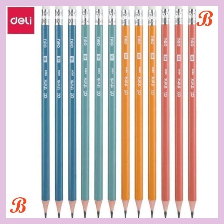 

| KG | DELI PENCIL TRIANGULAR PENSIL KAYU DELI HB SEGITIGA EU50000 [12PCS]