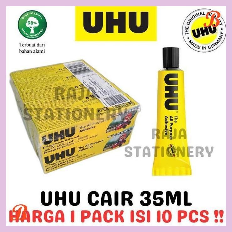 

| KG | UHU ALL PURPOSE TRANSPARENT GLUE 35ML LEM UHU CAIR SERBAGUNA [10PCS]