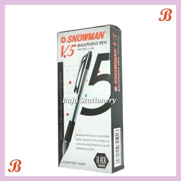 

| KG | SNOWMAN BALL PEN CLICKER PENA PULPEN CETEK SNOWMAN V5 LUSIN [12PCS]