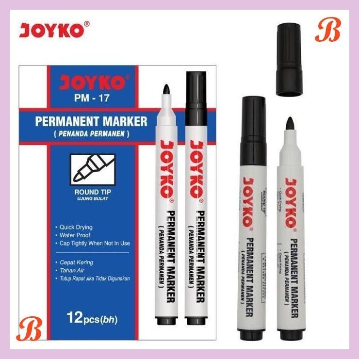 

| KG | JOYKO PERMANENT MARKER BLACK BLUE SPIDOL PERMANEN HITAM JOYKO [DUS]