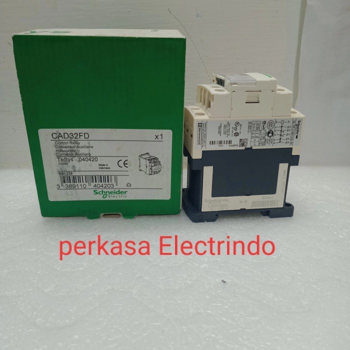 [New Ori] Kontaktor Schneider Cad32Fd Contactor Cad32 110V Dc Berkualitas